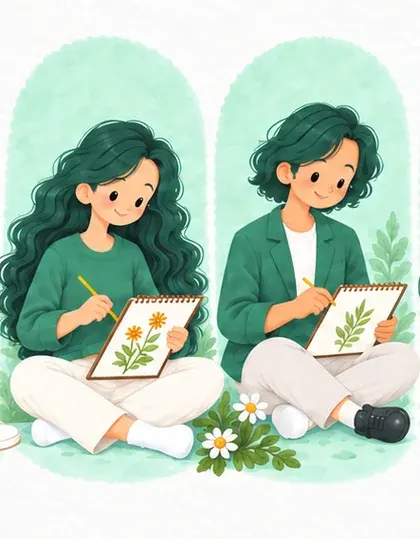Ilustrasi tipe INFP: Perenung.
